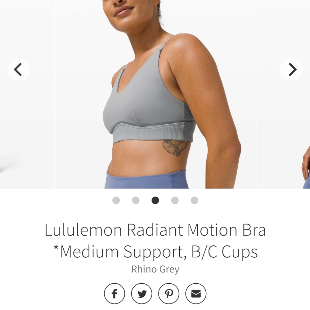 Lululemon Radiant Motion Bra, Size 8, B/C cup